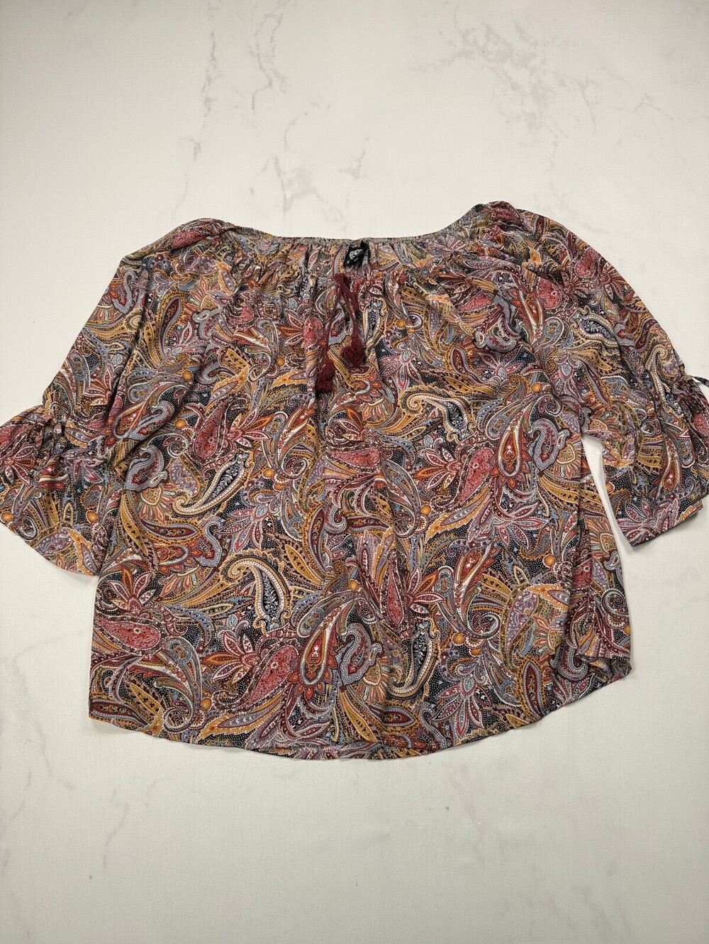 Bobeau Printed Blouse Multi Vintage Statement Piece - Womens 3X